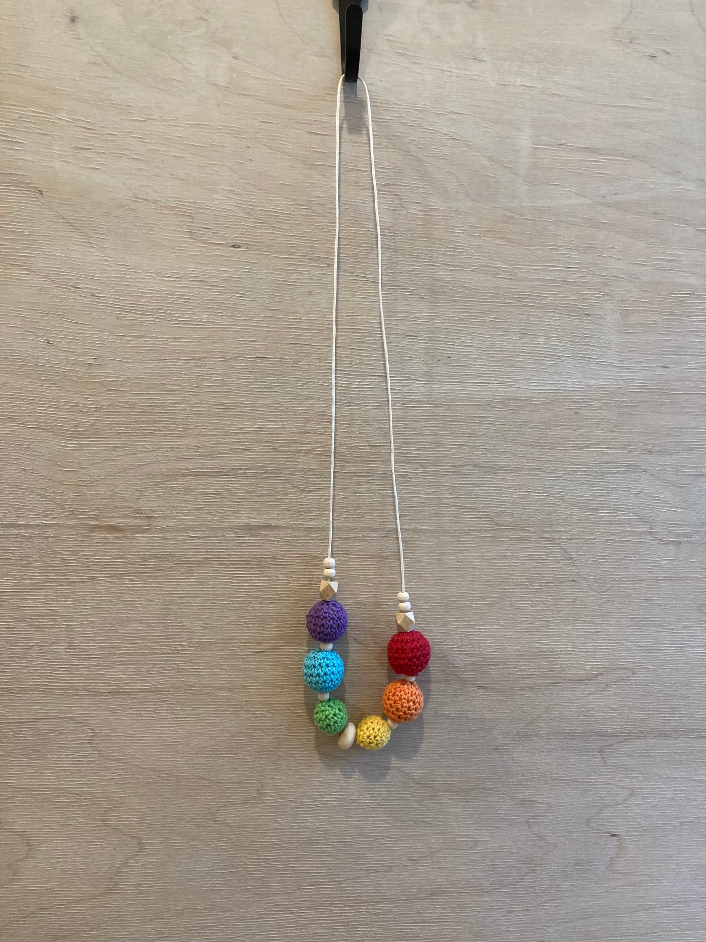 Crocheted Necklace Rainbow