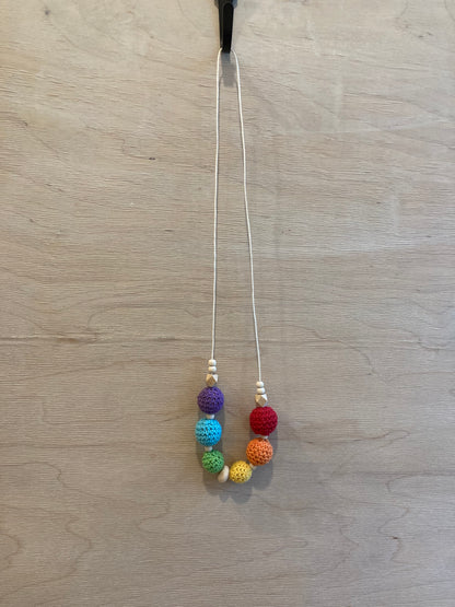 Crocheted Necklace Rainbow